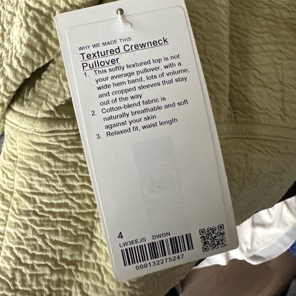 lululemon textured crew neck pullover dew green - Picture 5 of 5